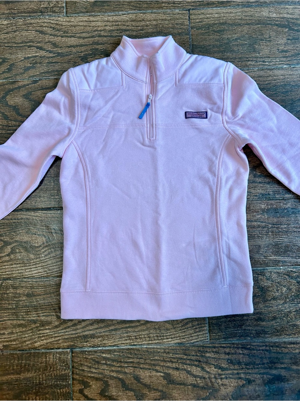 Vineyard Vines Women’s Shep Shirt Pink 1/4 Zip Pullover XS 100% Cotton